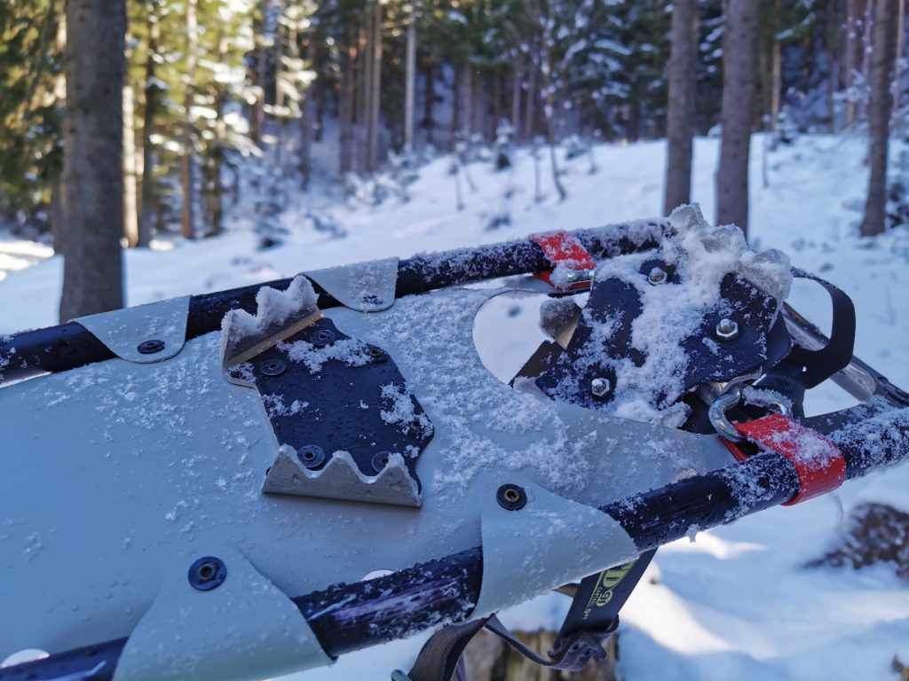 Schneeschuhe Alurahmen - relativ wenige Zacken geben halt